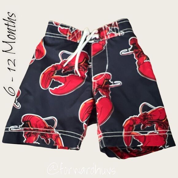 Old Navy Lobster Swim Trunks Baby Size 6-12 Months - Picture 1 of 8